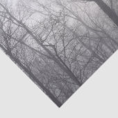 Misty Trees Gray Woodland Tissuepapier (Detail)