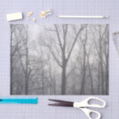 Misty Trees Gray Woodland Tissuepapier (Craft)