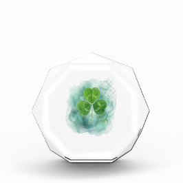 Misty Watercolor Clover Floating Acrylic Block Fotoblokken