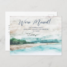 Misty Waterverf Landschap We hebben ons verplaatst