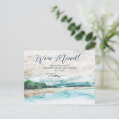 Misty Waterverf Landschap We hebben ons verplaatst Briefkaart (Staand voorkant)