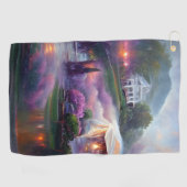 Misty Wisteria House in the Hill Golfhanddoek (Horizontaal)