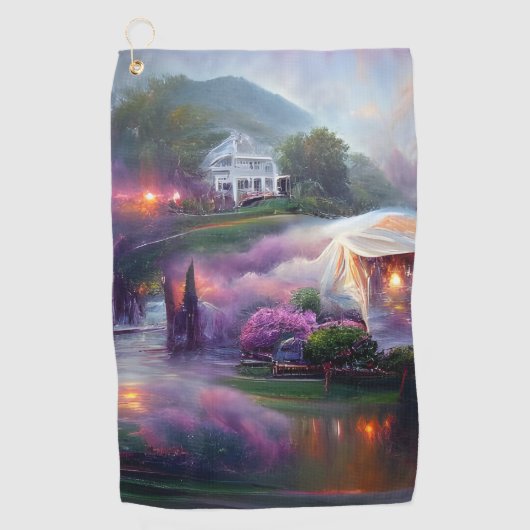 Misty Wisteria House in the Hill Golfhanddoek (Voorkant)