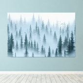 Misty Woods Canvas Afdruk (Insitu (Houten vloer))