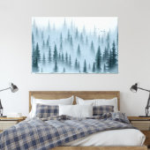 Misty Woods Canvas Afdruk (Insitu (Slaapkamer))