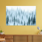 Misty Woods Canvas Afdruk (Insitu (Woonkamer))