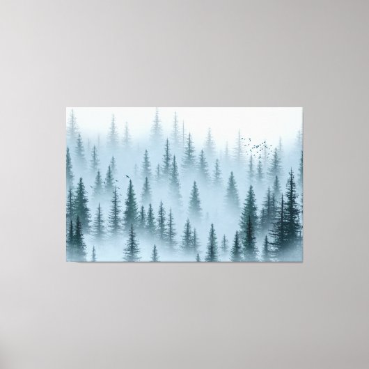 Misty Woods Canvas Afdruk (Voorkant)