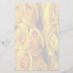 Misty Yellow Roses Briefpapier