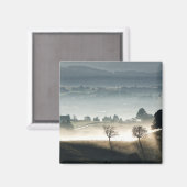 Misty Zwitserland Landschap Magneet (Voorkant / Achterkant)