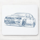 Mit Lancer Evo MR 2011 Muismat (Voorkant)
