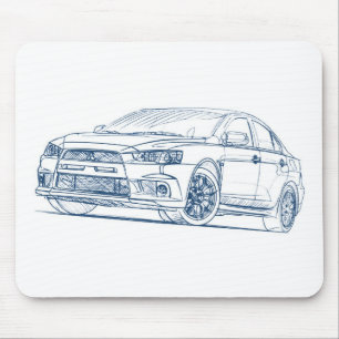 Mit Lancer Evo MR 2011 Muismat