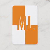 Mit Monogram Hochformat Visitenkarte Visitekaartje (Achterkant)