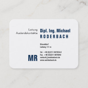 Mit Monogram Visitekaartje