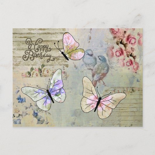  mit Schmetterlingen Briefkaart (Voorkant)