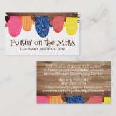 mitaines de four cuisine cuisson carte de visite c (Devant / Derrière)