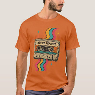 Mitape Memories Retro Cassettebandje Design vriend T-shirt