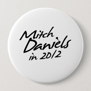 MITCH DANIELS 2012-autograaf Ronde Button 4,0 Cm