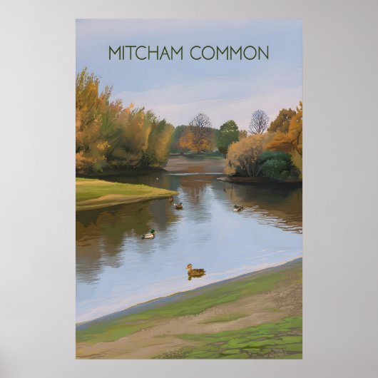 Mitcham Common Londen Reisposter Poster (Voorkant)