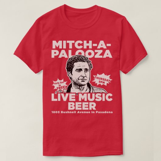 MitchAPalooza Flyer Schijven T-shirt (Design voorkant)