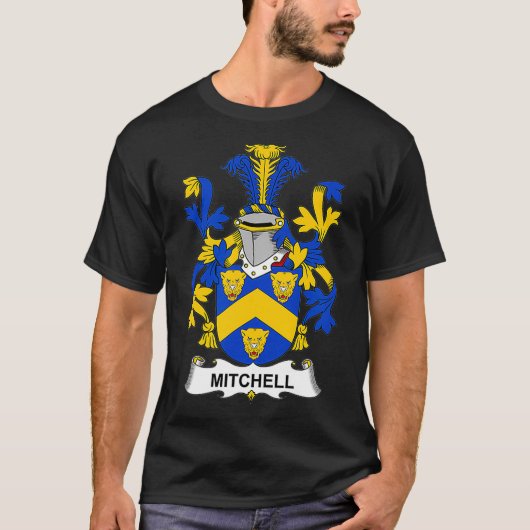 Mitchell Coat of Arms Family Crest T-shirt (Voorkant)