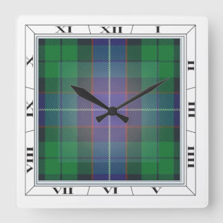 Mitchell (en anderen) Tartan Wall Clock Vierkante Klok