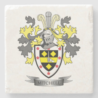 Mitchell Family Crest Coat of Arms Stenen Onderzetter