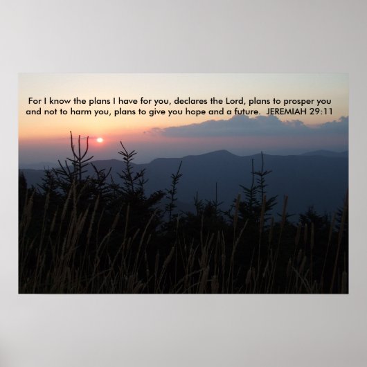 Mitchell North Carolina - Jeremiah 29:11 Poster (Voorkant)