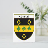 Mitchell wapenschild/familiewapen briefkaart (Staand voorkant)