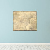 Mitchell's kaart van de Verenigde Staten Canvas Afdruk (Insitu (Houten vloer))