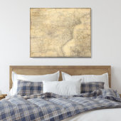 Mitchell's kaart van de Verenigde Staten Canvas Afdruk (Insitu (Slaapkamer))