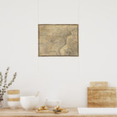 Mitchell's kaart van de Verenigde Staten Poster (Keuken)