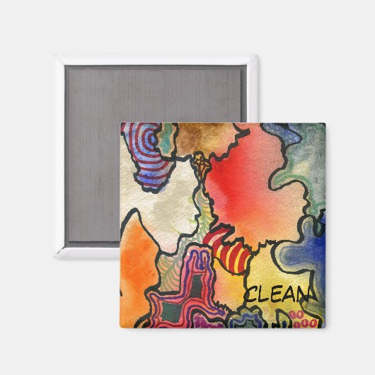 "Mite and Tite" Lave-vaisselle Abstrait Magnet d'é (Recto/Verso)