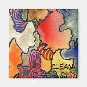 "Mite and Tite" Lave-vaisselle Abstrait Magnet d'é (Devant)