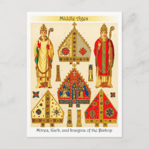 Miters, Garb en Insignia of the Bishop Briefkaart
