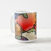 "Mites and Tites" Abstrait Design Mug (Devant gauche)
