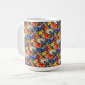 "Mites and Tites Tiled" Abstrait Design Mug (Devant gauche)