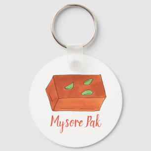Mithai Indian Sweets Confecery Mysore Pak Sleutelhanger