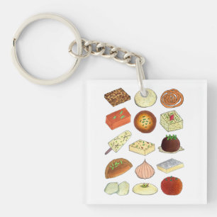 Mithai Indian Sweets Confectionery Desserts India Sleutelhanger