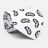 Mitochondria - zwart op wit stropdas (Opgerold)