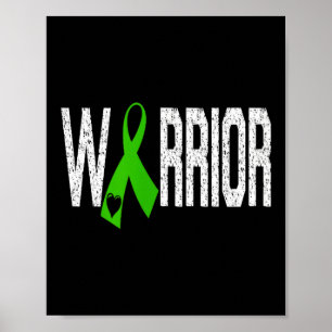 Mitochondriale ziekte Warrior Heart Groene Lint Poster