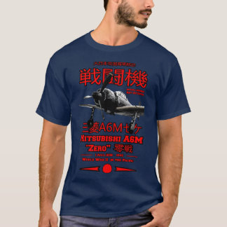 Mitsubishi A6M Zero A6M Fighter vliegtuig T-shirt