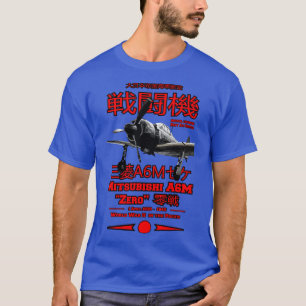 Mitsubishi A6M Zero A6M Fighter vliegtuig T-shirt