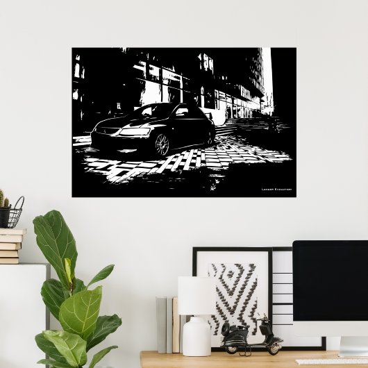 Mitsubishi EVO 9 Poster (Thuiskantoor)