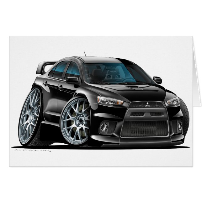 Mitsubishi Evo Black Car (Devant horizontal)