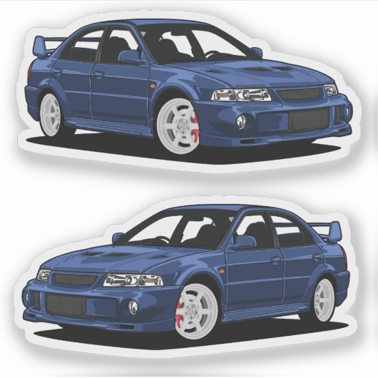 Mitsubishi Evo Car Sticker (Voorkant)