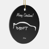 Mitsubishi EVO Drift silhoutte faux Keramisch Ornament (Rechts)