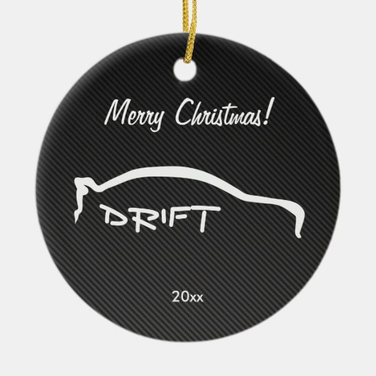 Mitsubishi EVO Drift silhoutte faux Keramisch Ornament (Voorkant)