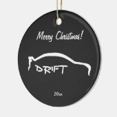 Mitsubishi EVO Drift silhoutte faux Keramisch Ornament (Links)