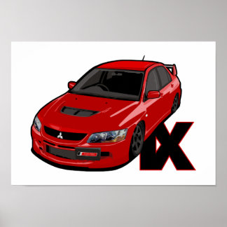 Mitsubishi EVO IX MR. Poster