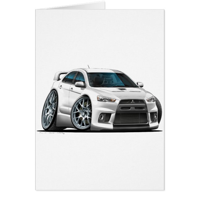 Mitsubishi Evo White Car (Voorkant)